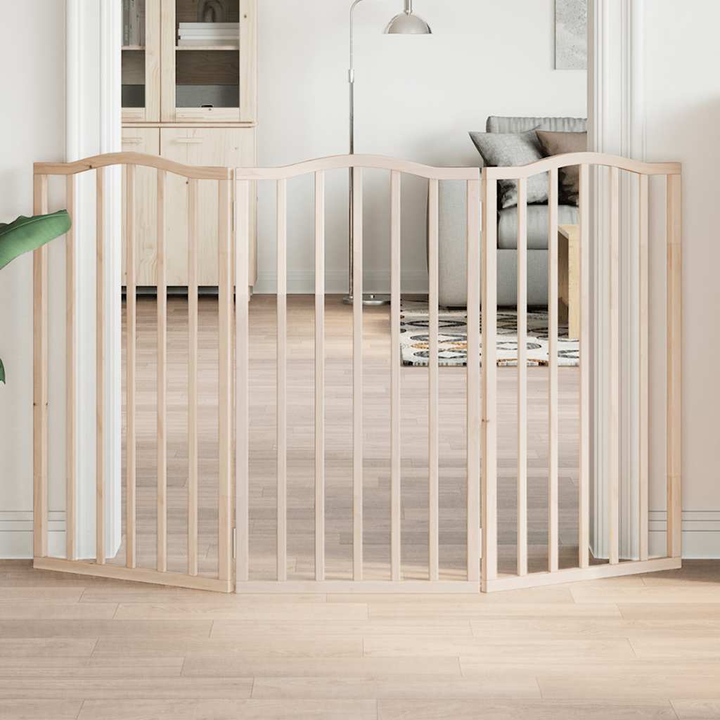 Naturaalne kokkupandav paplipuidust koeravärav heledas kodus