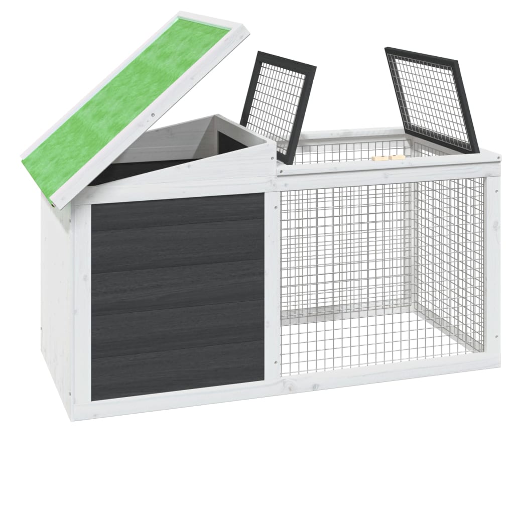 Männipuidust küülikupuur pesakastiga 100,5 × 54 × 55 cm - Pilt 4