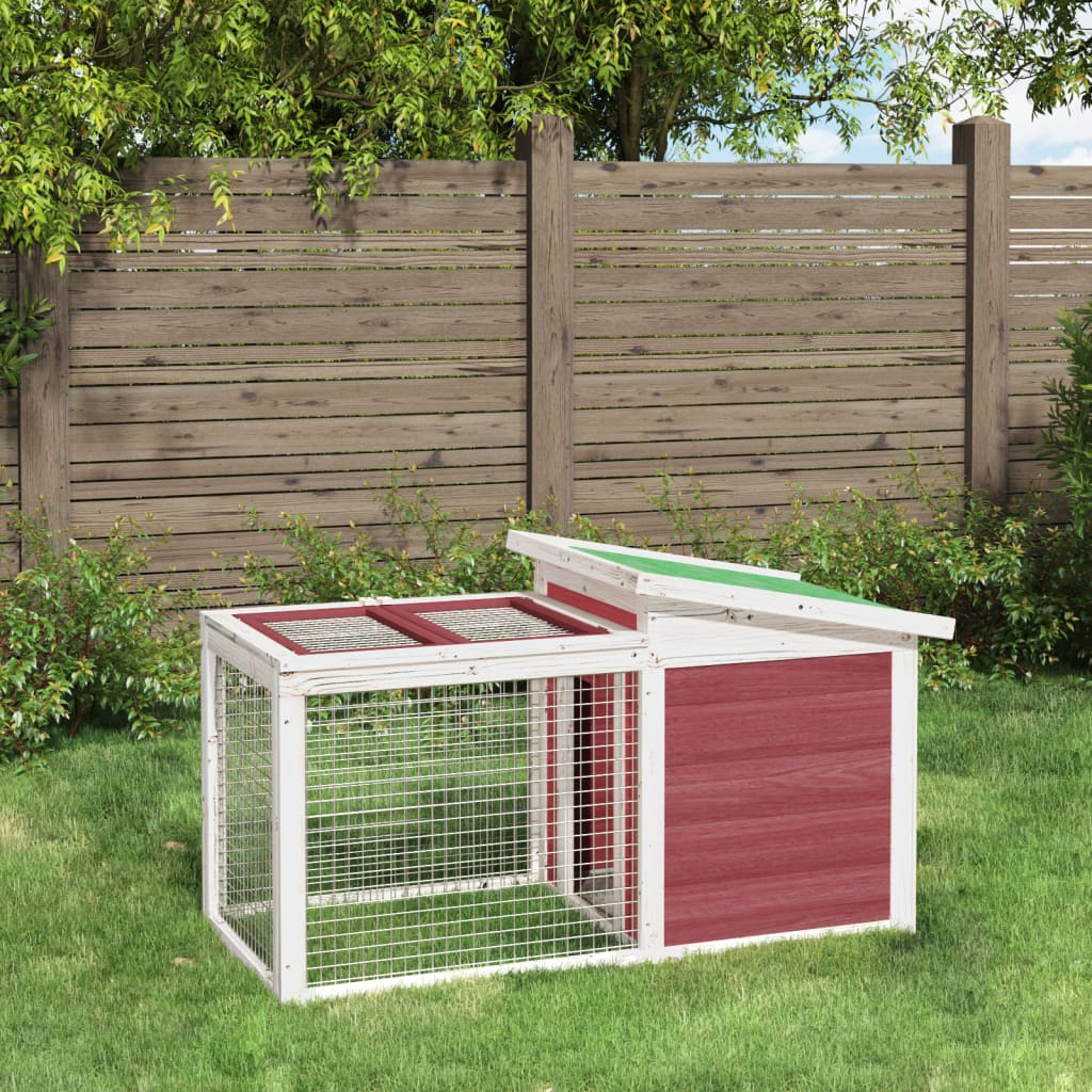 Männipuidust küülikupuur pesakastiga 100,5 × 54 × 55 cm - Pilt 9