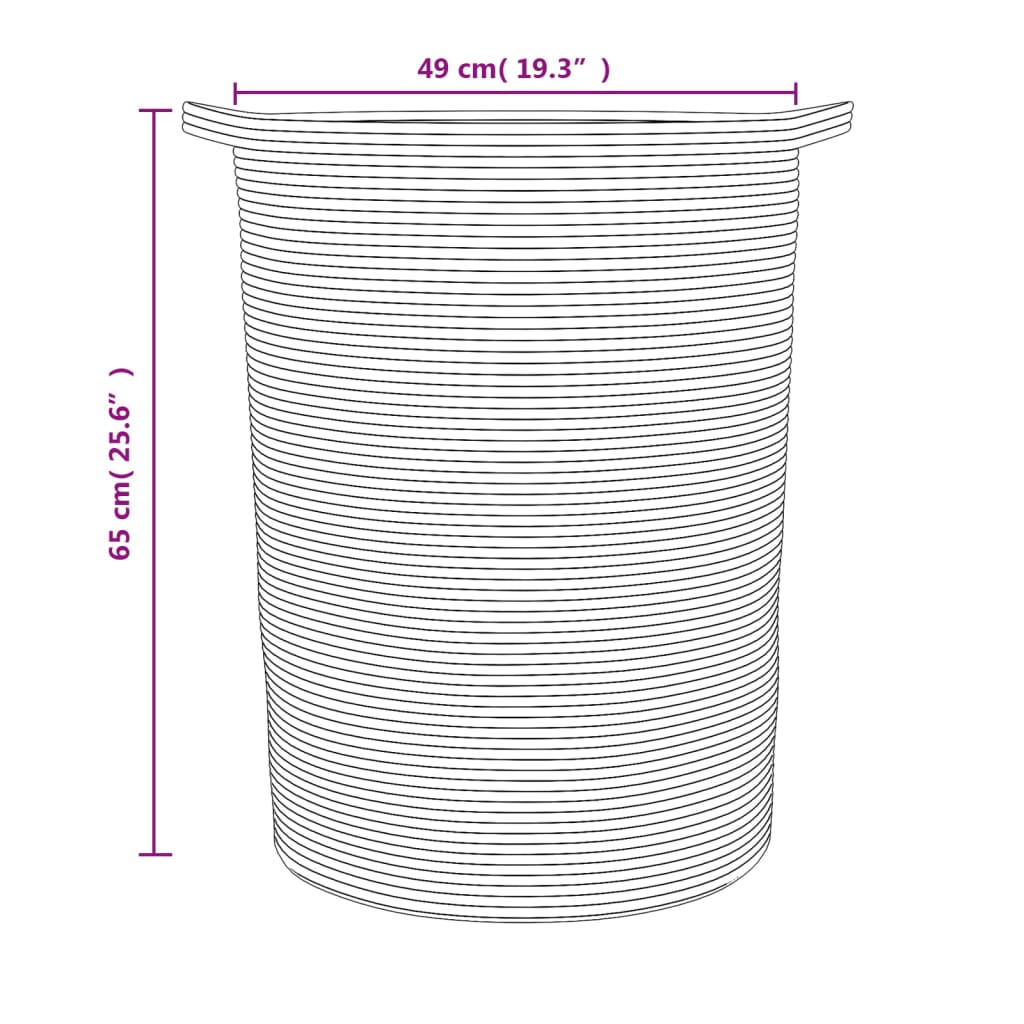 Suur puuvillasegust hoiukorv, Ø 49 × 65 cm – tootevaade