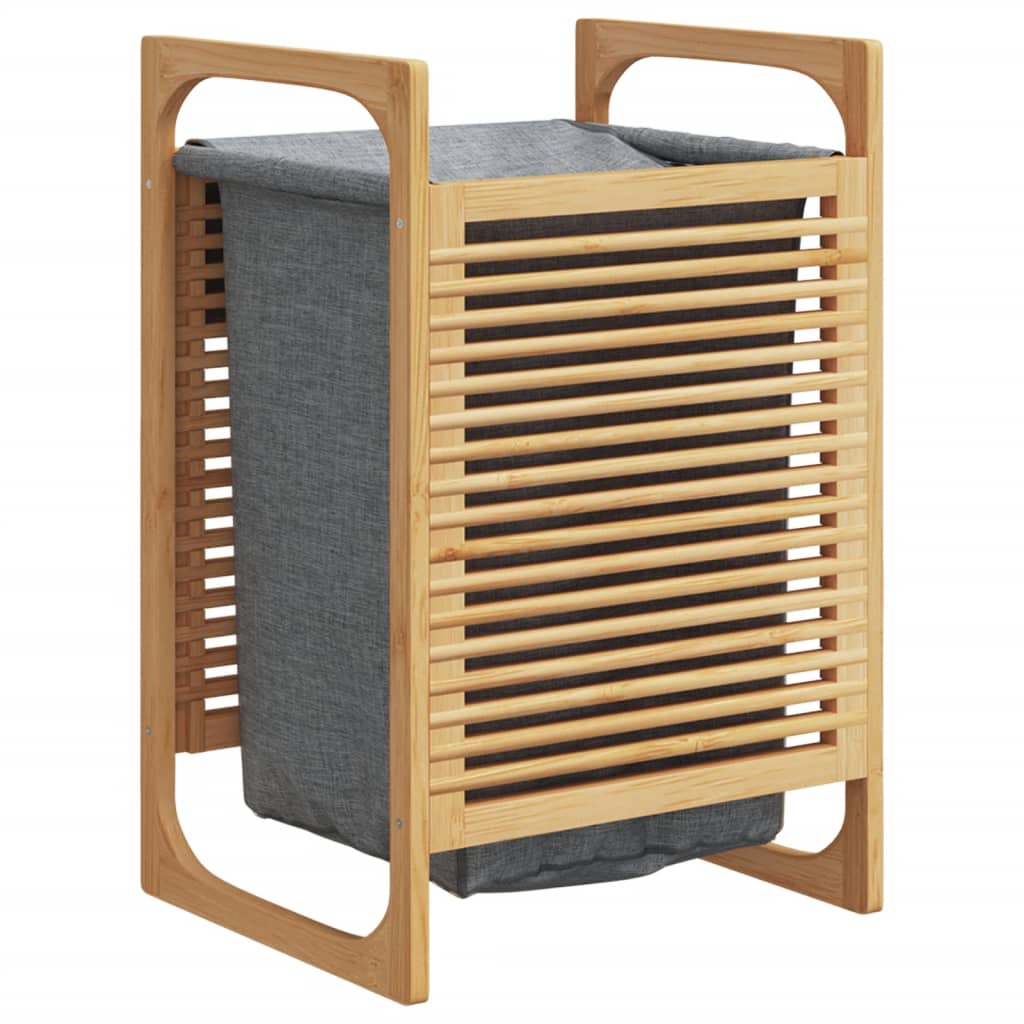 Bambusest pesukorv halli pesukotiga, 40 × 35 × 61 cm – tootevaade