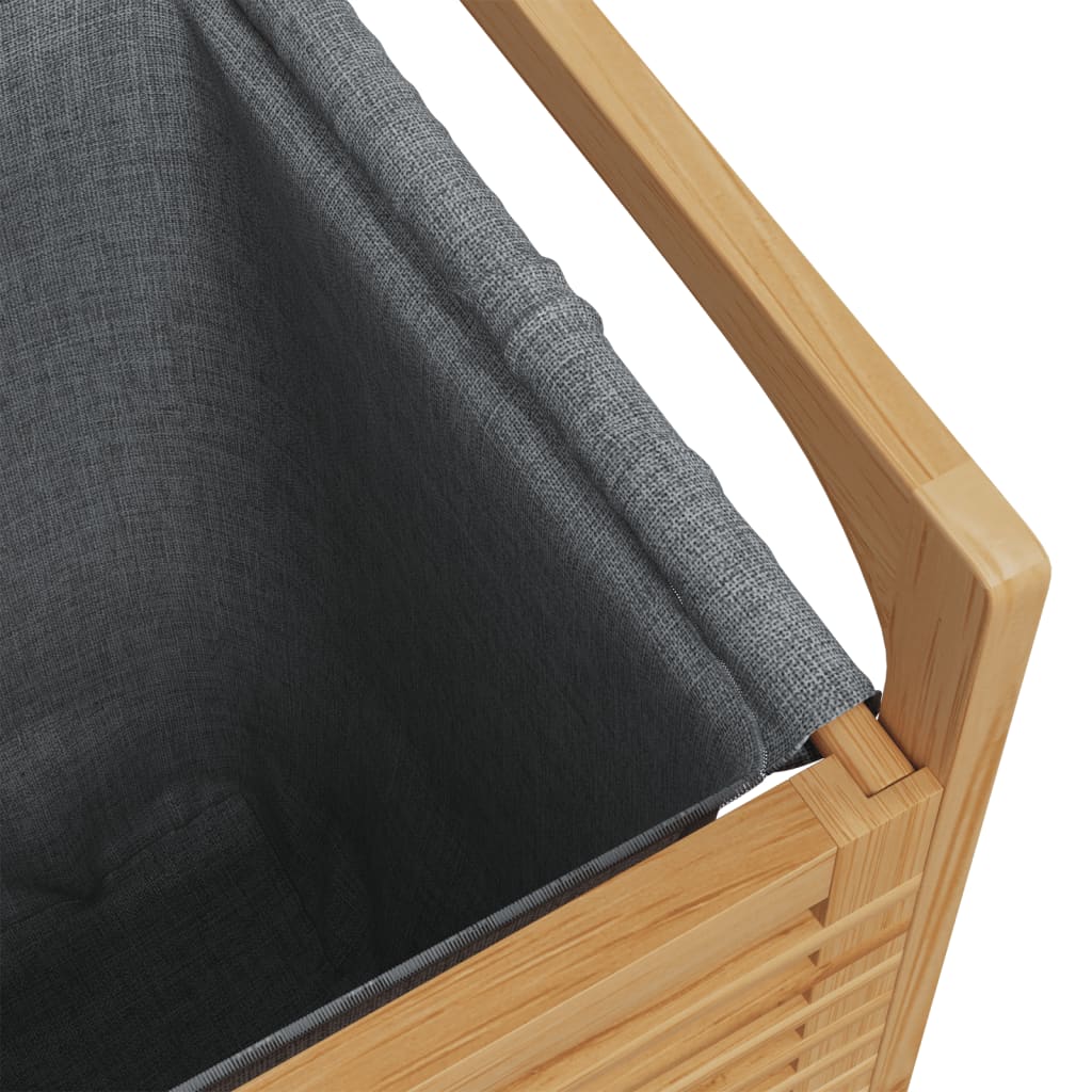 Bambusest pesukorv halli pesukotiga, 40 × 35 × 61 cm – tootevaade