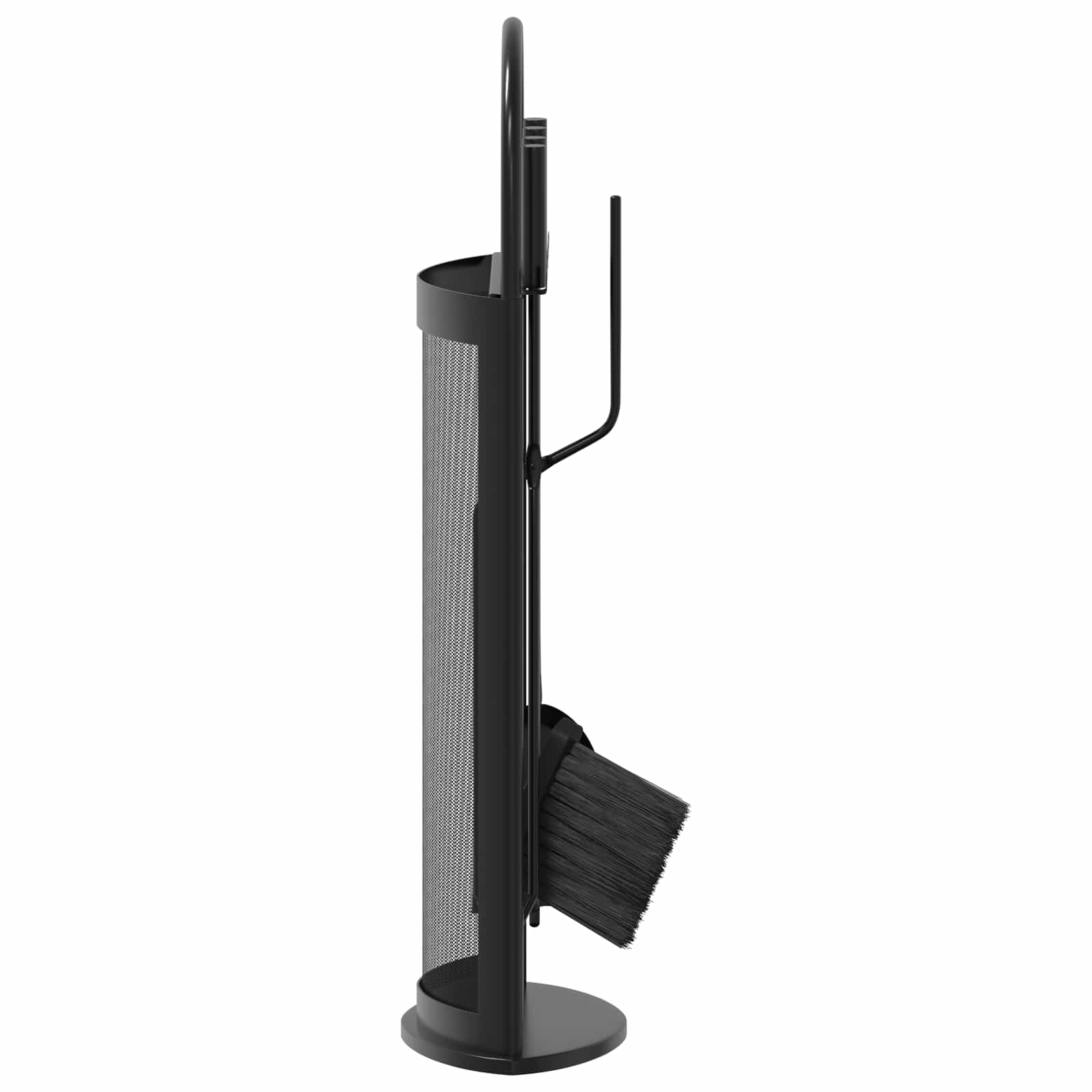 5-osaline terasest kaminatarvikute komplekt, must, 66 cm - Pilt 4