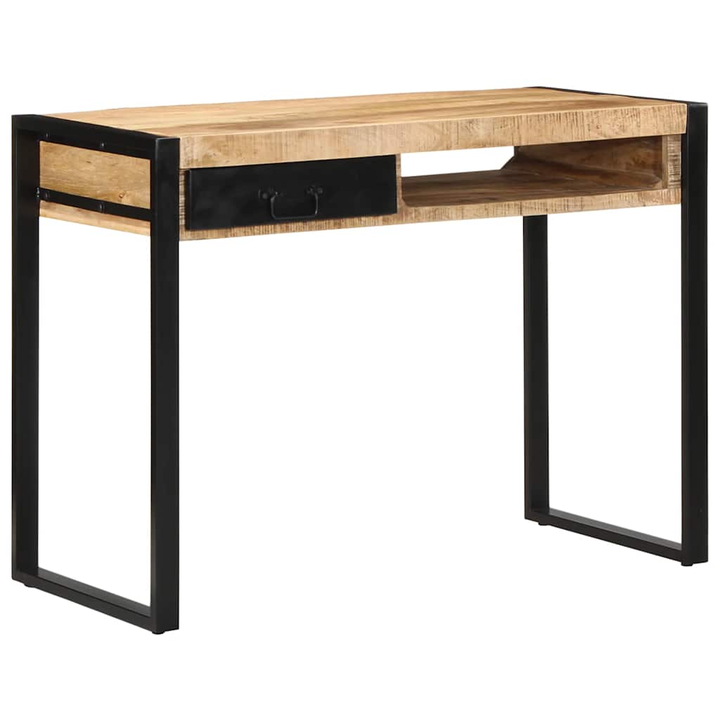 Puidust kirjutuslaud metalljalgadega, 100 × 50 × 75 cm