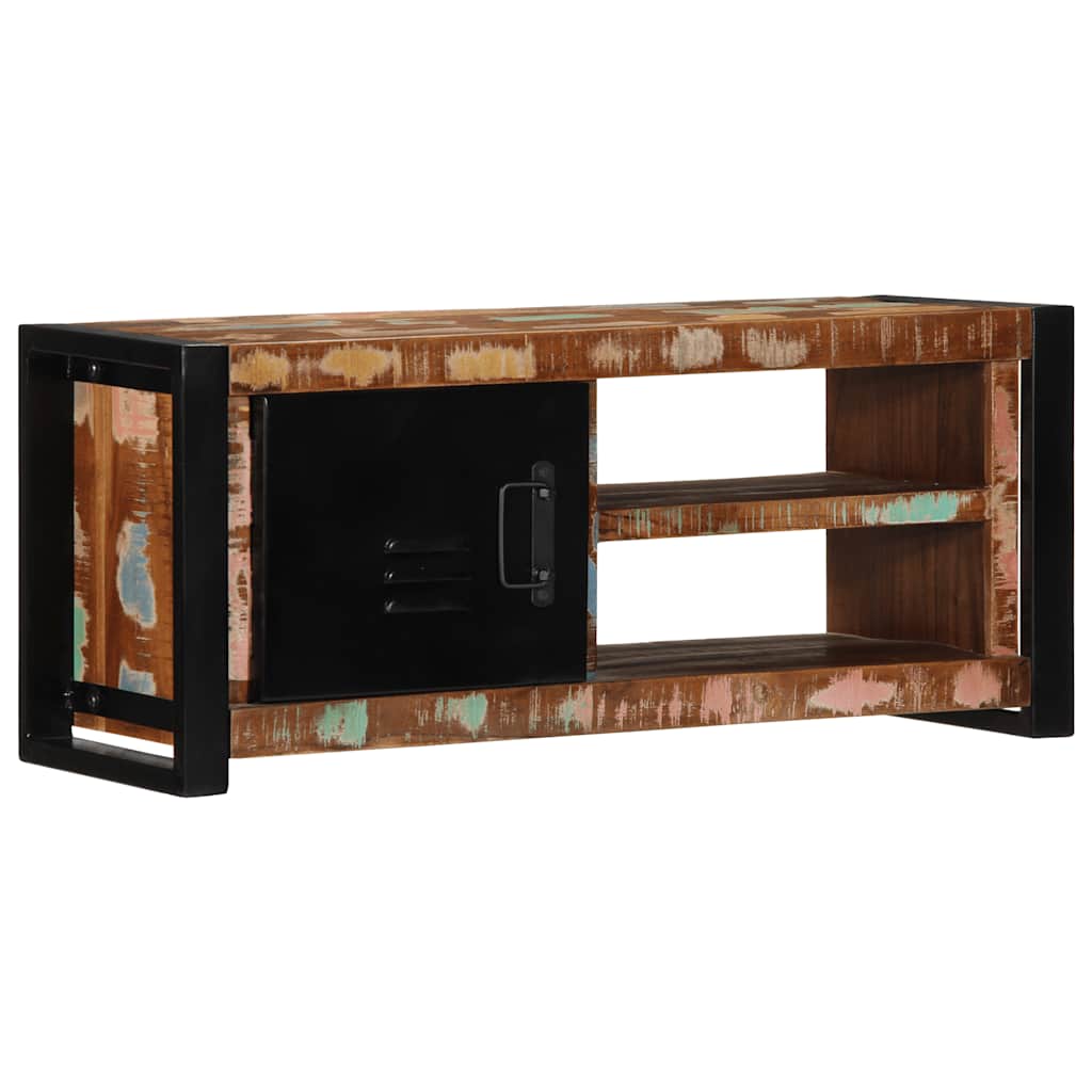 Puidust telerikapp metallraamiga, 80 × 30 × 35 cm