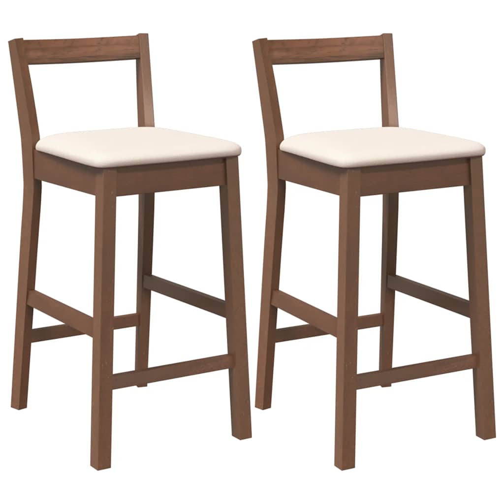Kummipuidust baaritoolid, istmekõrgus 61 cm, 2 tk – tootevaade