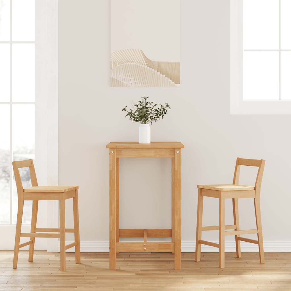 Kummipuidust baaritoolid, istmekõrgus 61 cm, 2 tk – tootevaade