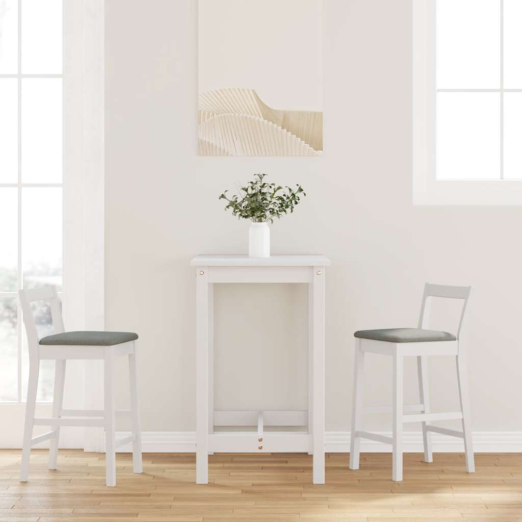 Kummipuidust baaritoolid, istmekõrgus 61 cm, 2 tk – tootevaade