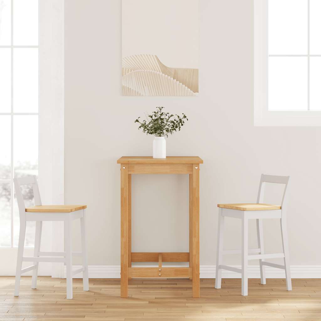 Kummipuidust baaritoolid, istmekõrgus 61 cm, 2 tk – tootevaade