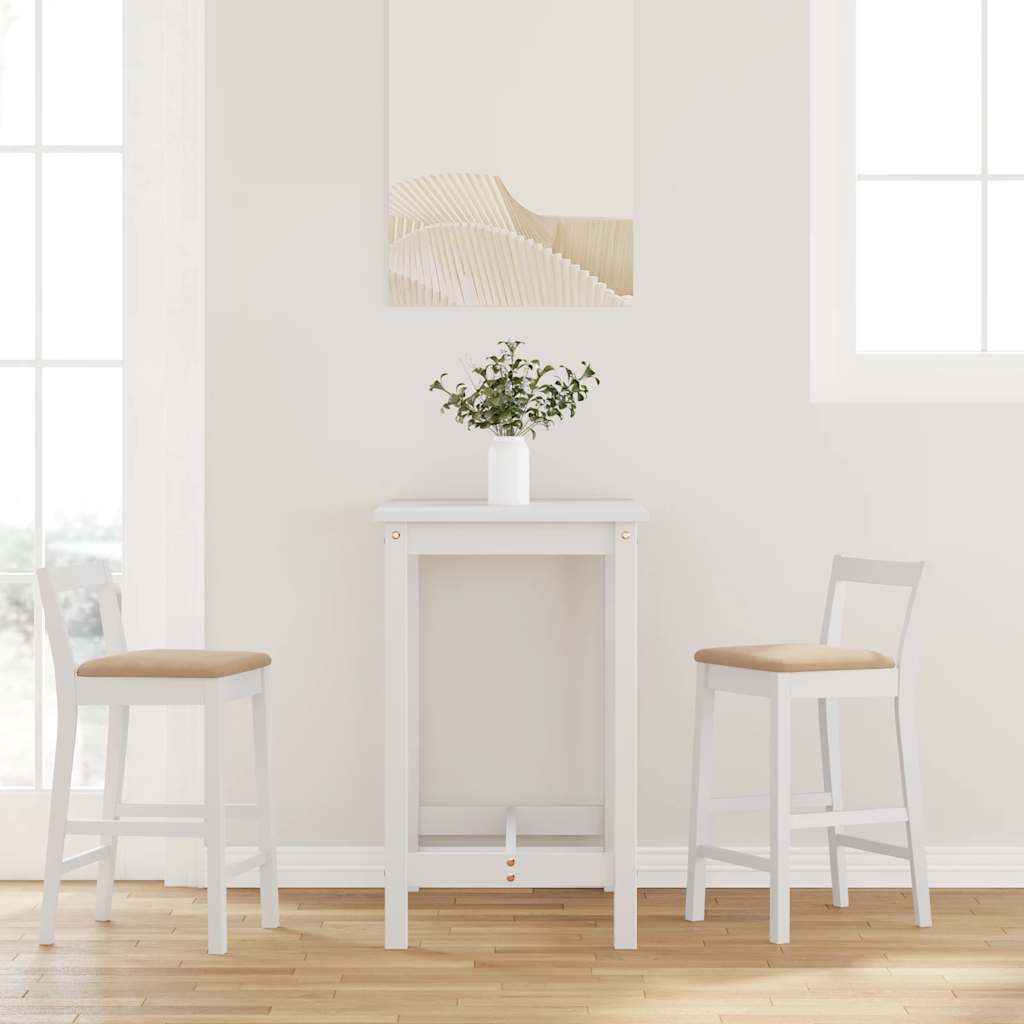 Kummipuidust baaritoolid, istmekõrgus 61 cm, 2 tk – tootevaade