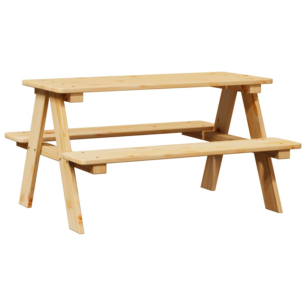 Lastelaud pinkidega IRUN, männipuit, 90 × 79,5 × 50 cm – tootevaade