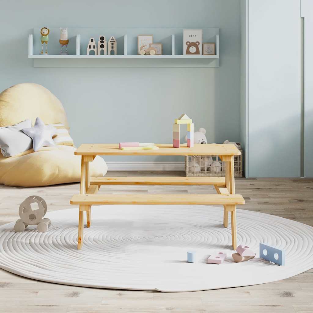 Lastelaud pinkidega IRUN, männipuit, 90 × 79,5 × 50 cm – tootevaade