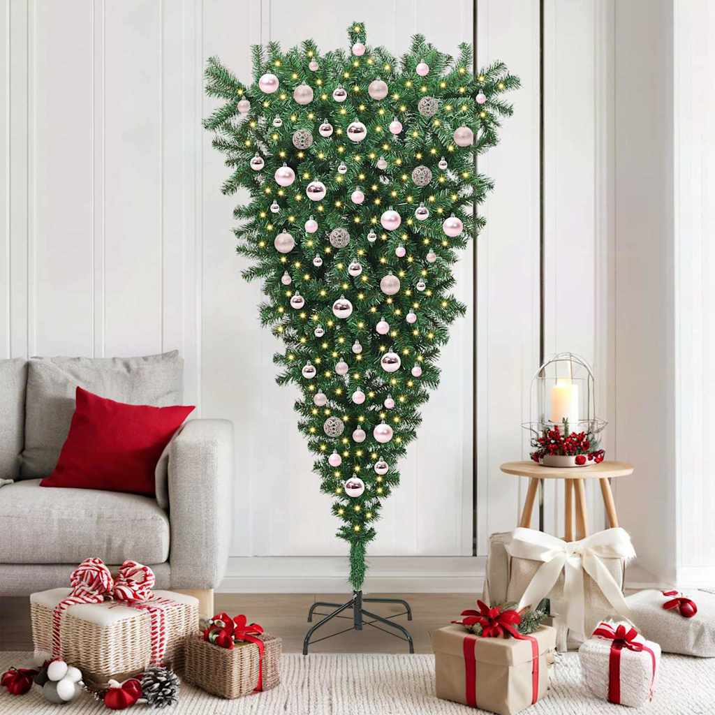 Tagurpidi kunstjõulupuu LED-valgustusega, 120–240 cm