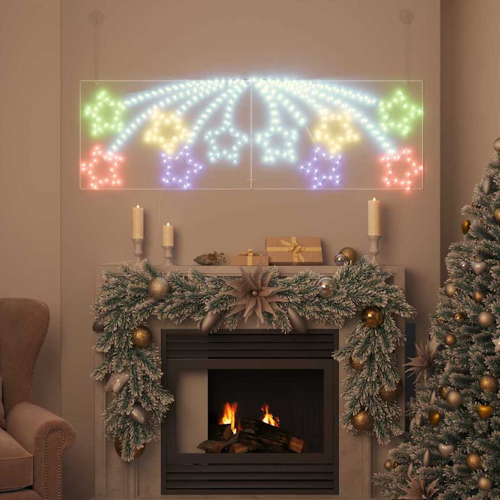 Tähtedega LED-jõulukaunistus 182 × 58 cm, 432 LED-i, mitmevärviline - Pilt 3