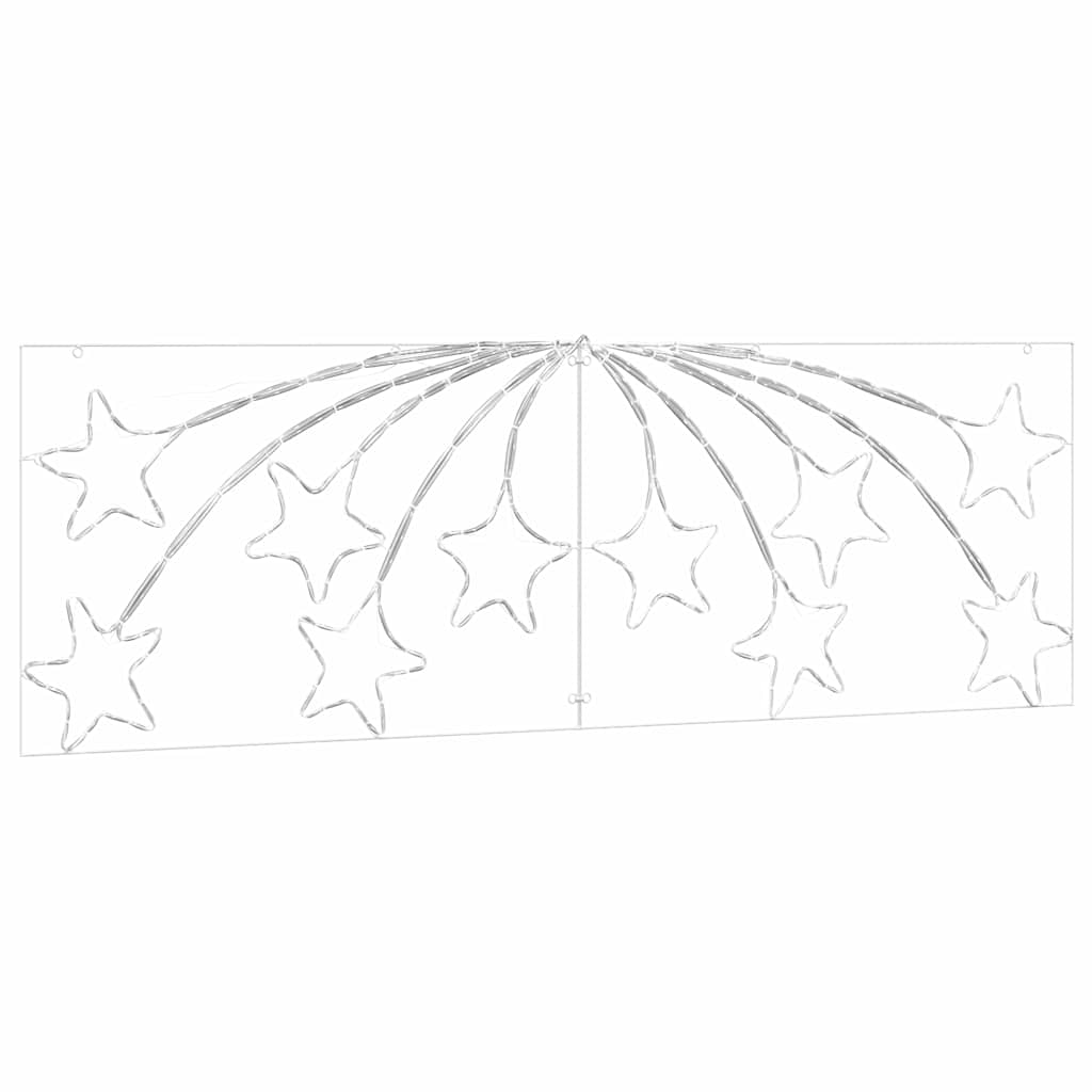 Tähtedega LED-jõulukaunistus 182 × 58 cm, 432 LED-i, mitmevärviline - Pilt 4