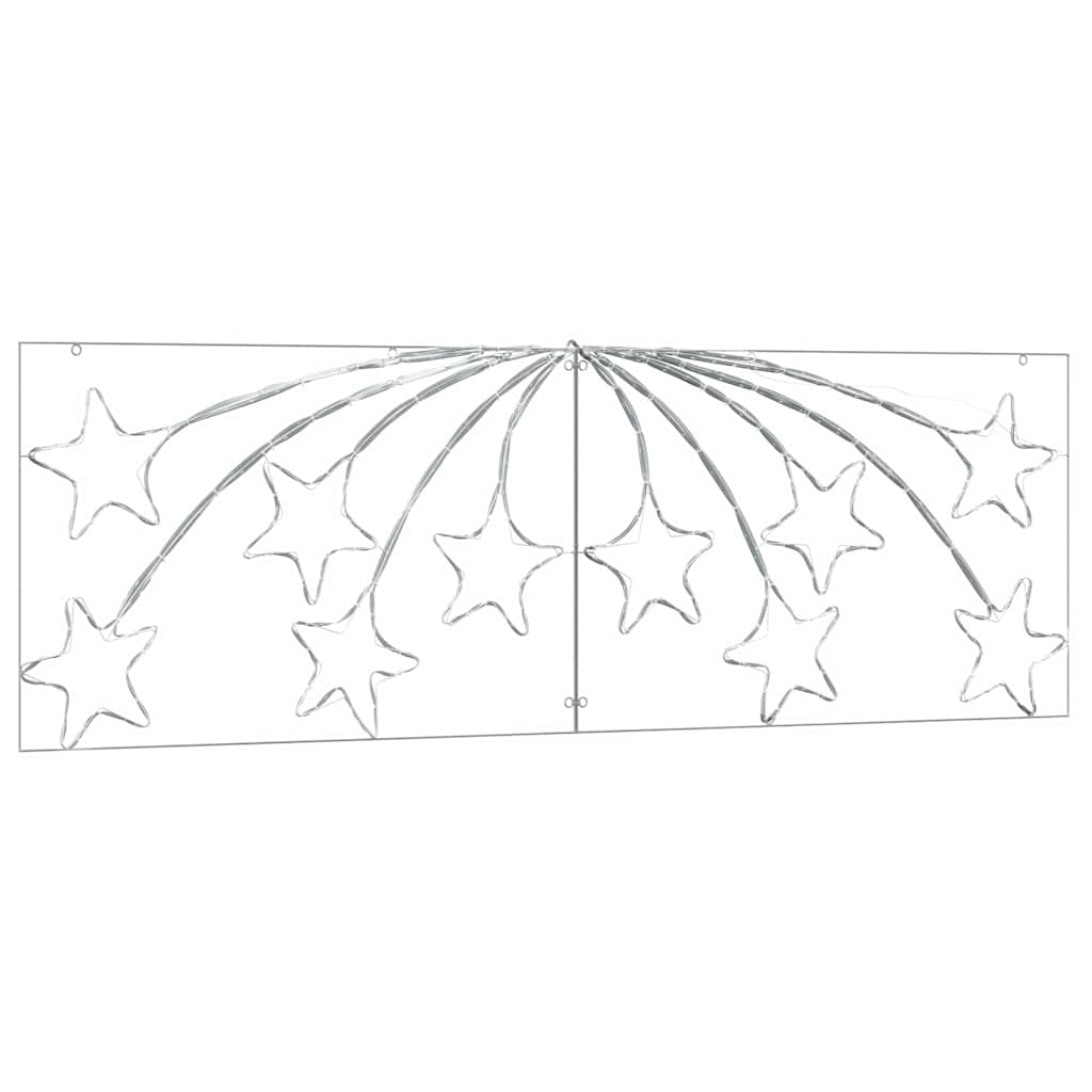 Tähtedega LED-jõulukaunistus 182 × 58 cm, 432 LED-i, mitmevärviline - Pilt 7