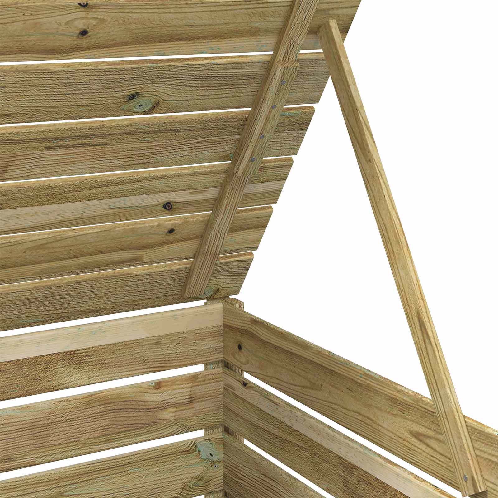 Männipuidust prügikastikapp 1–3 prügikastile, 240 l - Pilt 6